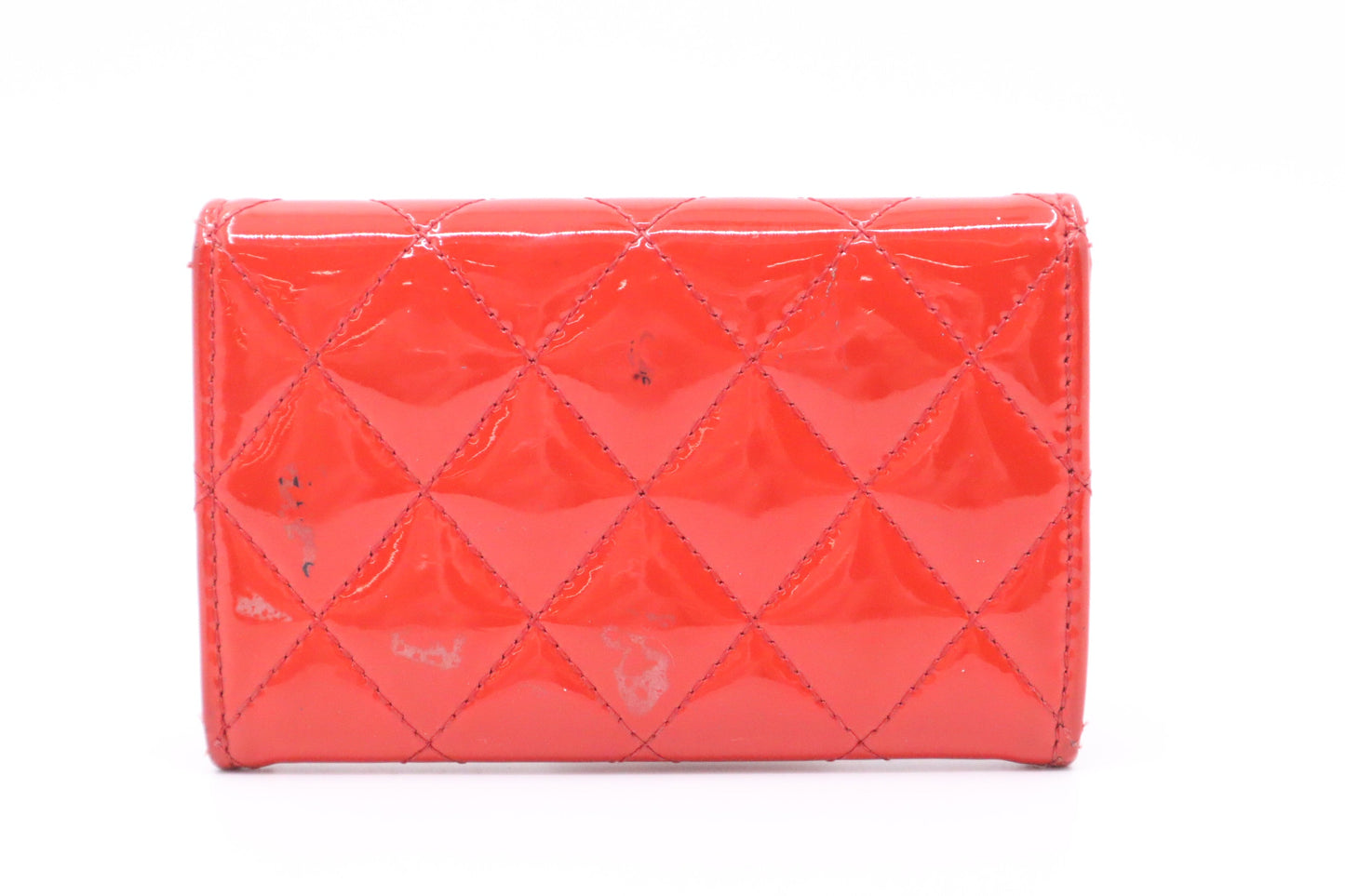 Chanel Wallet in Red MatelassÃ© Patent Leather