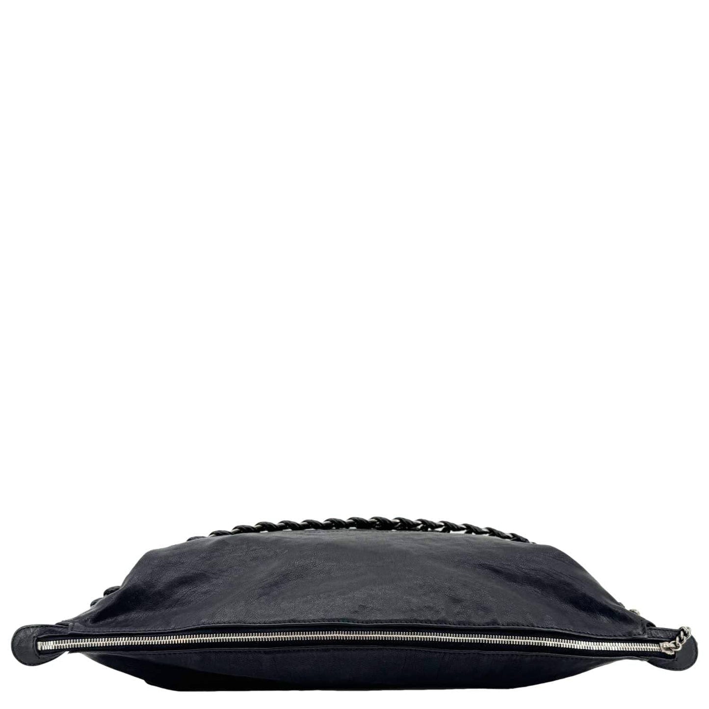 CHANEL Modern Chain Calfskin Leather Hobo Bag Black