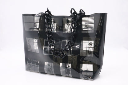 Chanel Window Tote in Black & Clear Vinyl