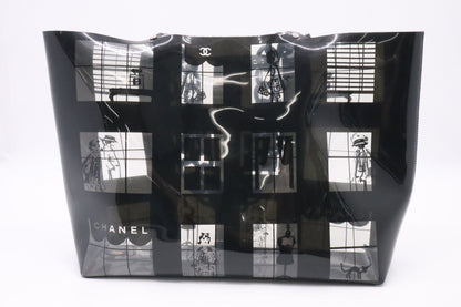 Chanel Window Tote in Black & Clear Vinyl