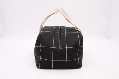 Chanel Chocolate Bar Handbag in Black Canvas