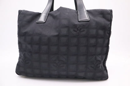 Chanel New Travel Line Tote in Black Canvas