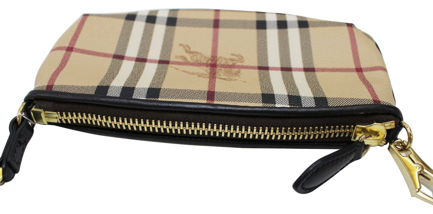 BURBERRY Nova Check Haymarket Clara Wristlet