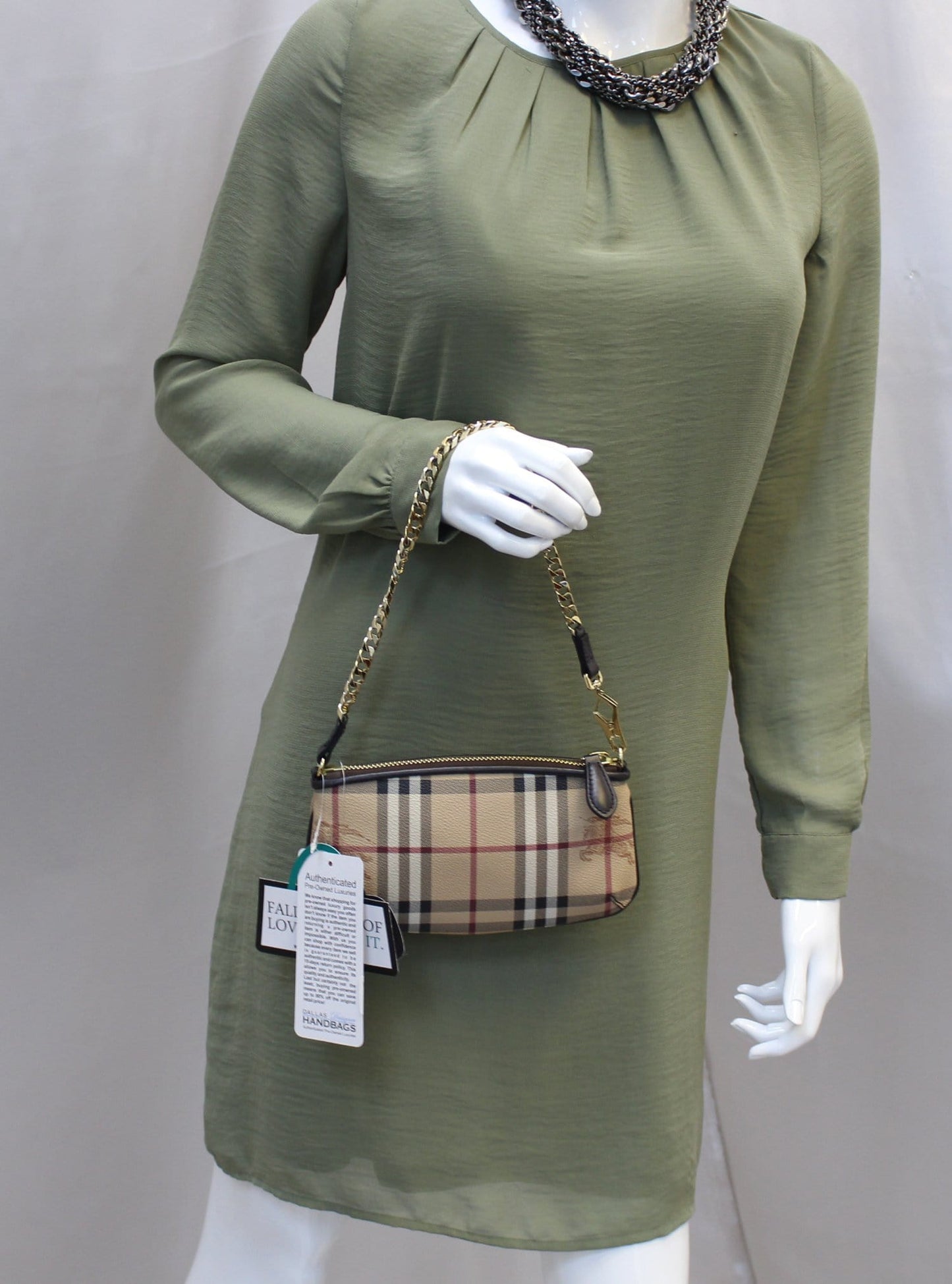BURBERRY Nova Check Haymarket Clara Wristlet