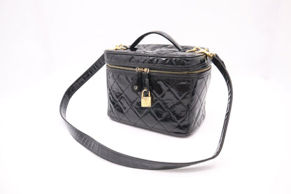 Chanel Vanity in Black Patent Leather