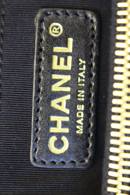 CHANEL Black Caviar Leather Grand Shopping Tote Bag