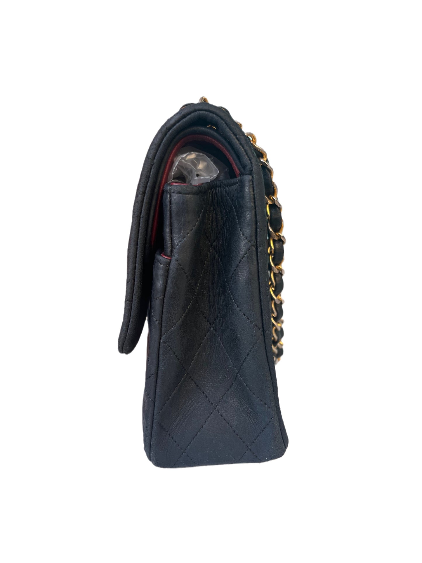 Chanel Classic Flap Vintage Black Leather with 24k Gold Hardware