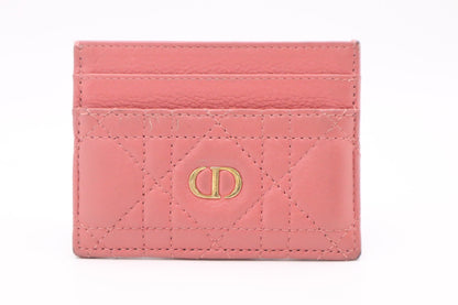 Dior Card Case in Pink Leather