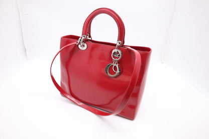 Dior Lady Dior Large in Red Leather