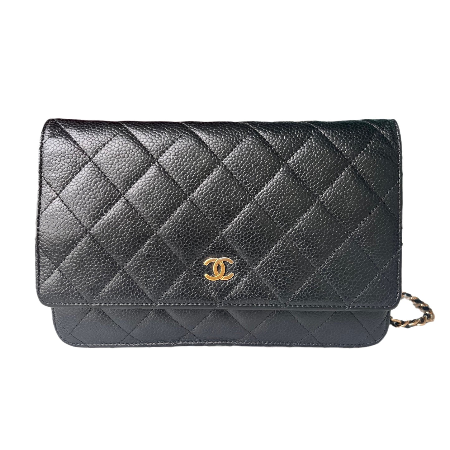 Chanel Wallet on Chain WOC Black Caviar Leather with Gold hardware