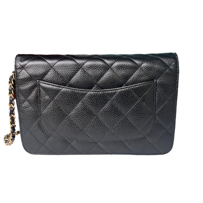 Chanel Wallet on Chain WOC Black Caviar Leather with Gold hardware