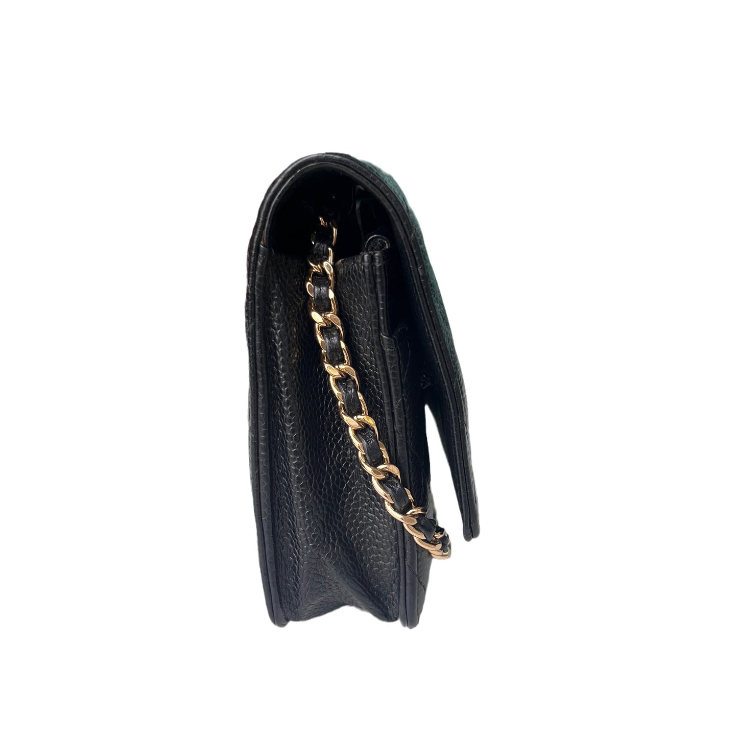 Chanel Wallet on Chain WOC Black Caviar Leather with Gold hardware