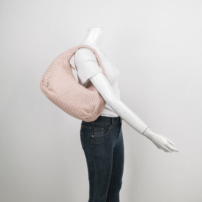 Bottega Veneta Belly Hobo Intrecciato Light Pastel Pink Nappa Leather Medium