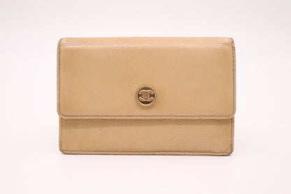 Chanel Coin Case in Beige Leather