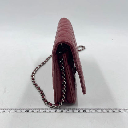 Chanel Wallet on Chain Classic Flap Red Caviar Leather