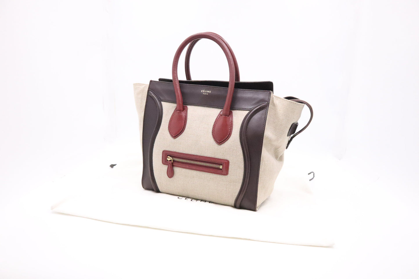 Celine Mini Luggage in Beige Canvas