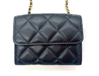 CHANEL MINI QUILTED WALLET ON CHAIN