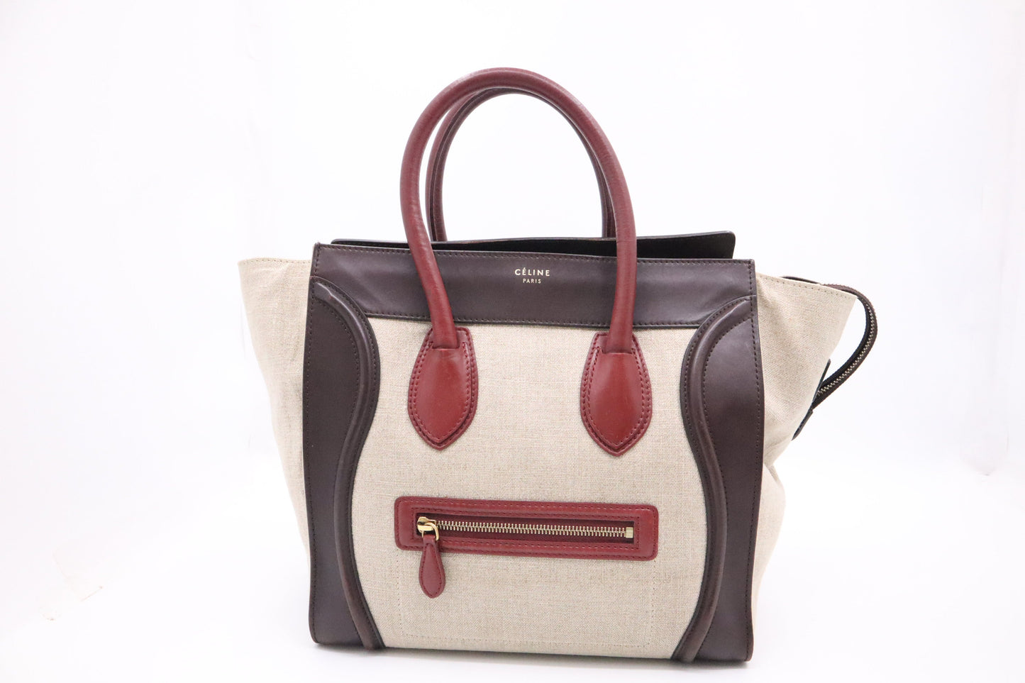 Celine Mini Luggage in Beige Canvas