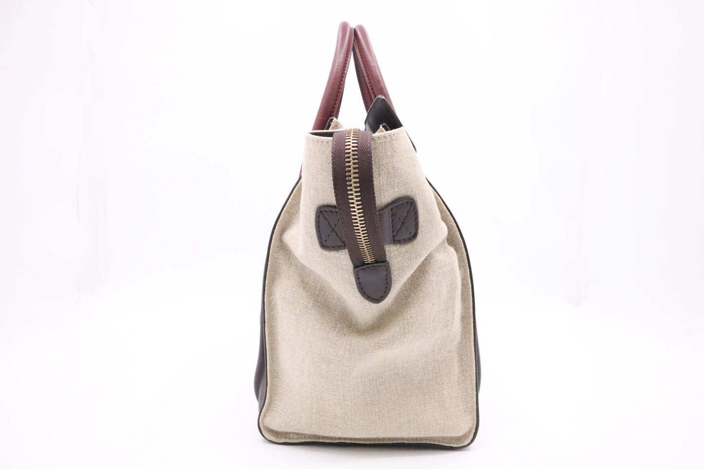 Celine Mini Luggage in Beige Canvas