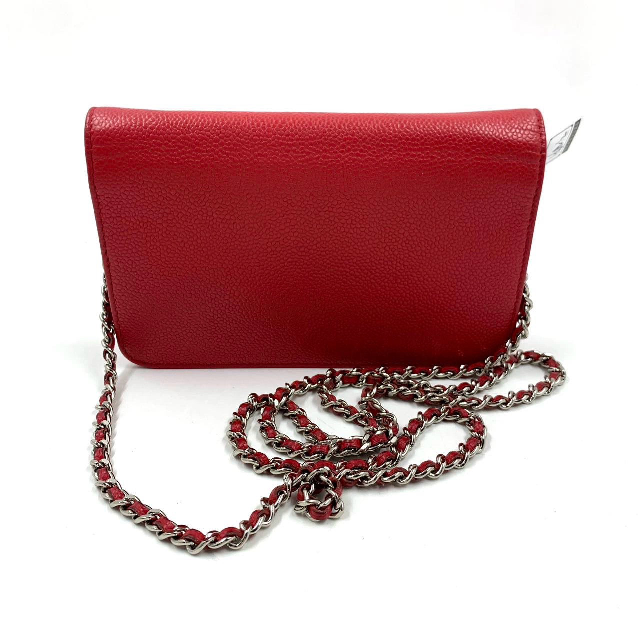 Chanel Wallet on Chain WOC Double CC Red Caviar Leather