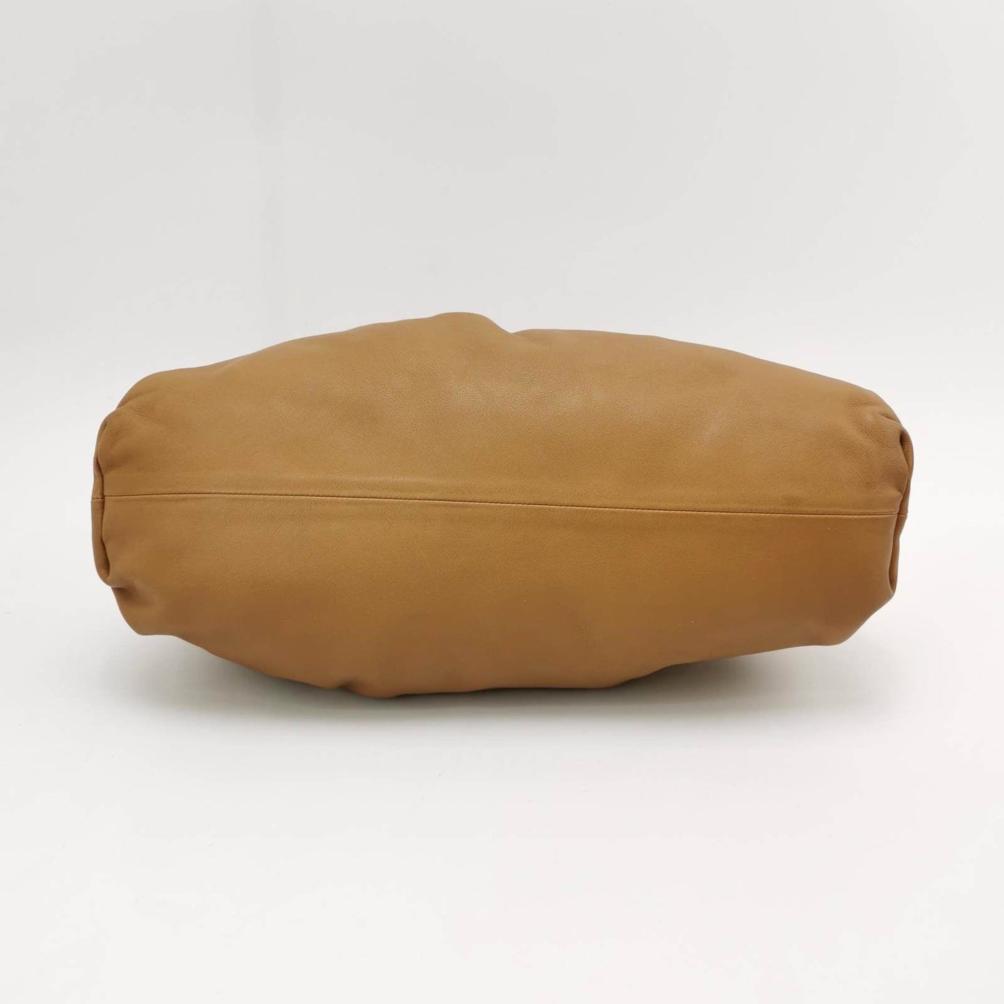Bottega Veneta Pouch Calfskin Leather Caramel Brown Large