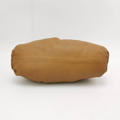 Bottega Veneta Pouch Calfskin Leather Caramel Brown Large