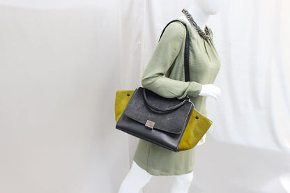 CELINE Gray Pony Hair Small Trapeze Bag - Sale