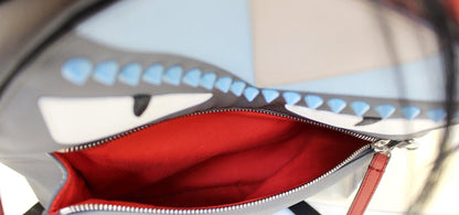 Fendi Monster Eyes Grey Backpack Bag