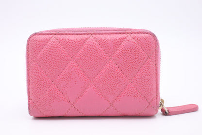 Chanel Compact Zippy in Pink Caviar Leather