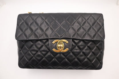 Chanel Maxi Flap in Black MatelassÃ© Leather