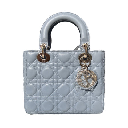 Lady Dior My Abcdior Blue Lambskin Cannage Leather with Strap