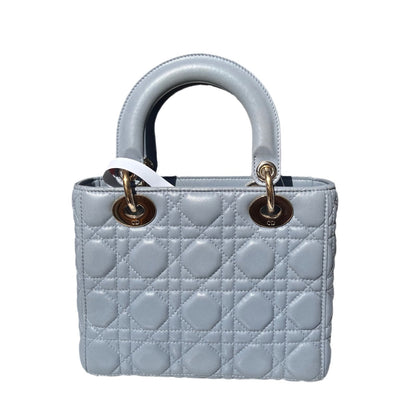 Lady Dior My Abcdior Blue Lambskin Cannage Leather with Strap