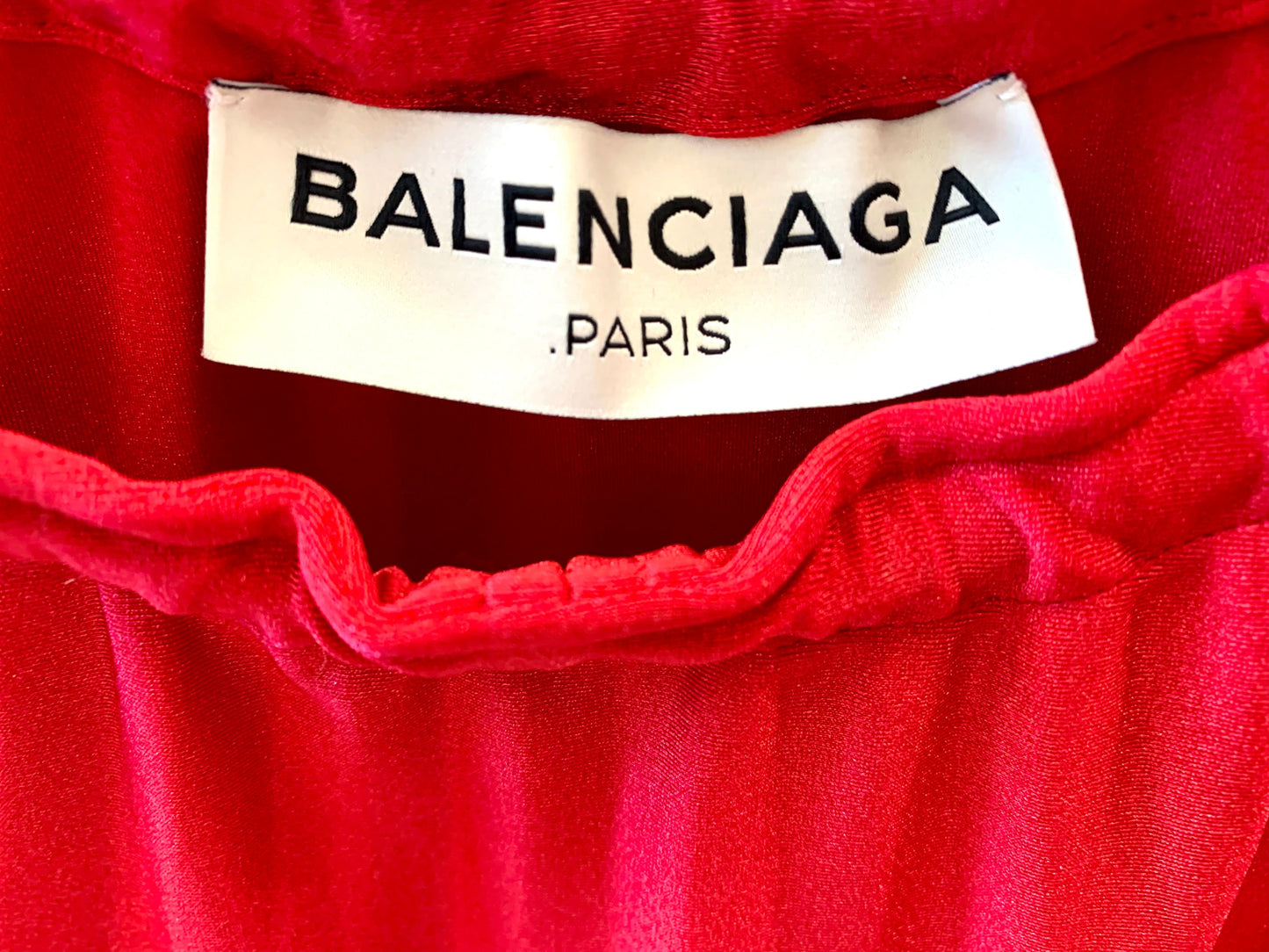 BALENCIAGA RED PONCHO TOP