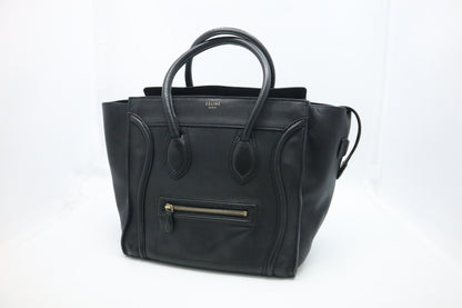 Celine Mini Luggage in Black Leather