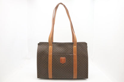 Celine Tote Bag in Brown Macadam Canvas