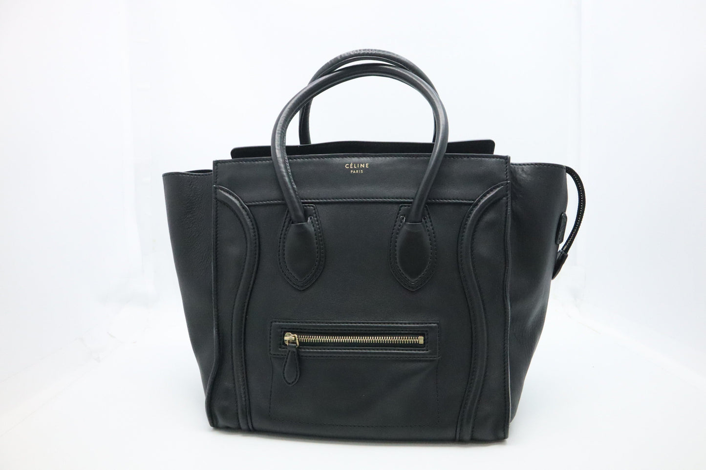 Celine Mini Luggage in Black Leather
