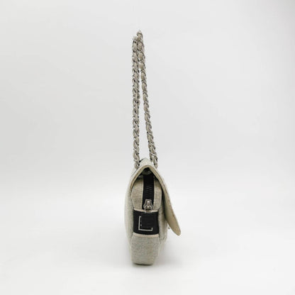 Chanel Classic Flap 2005 Medium Grey Cloth