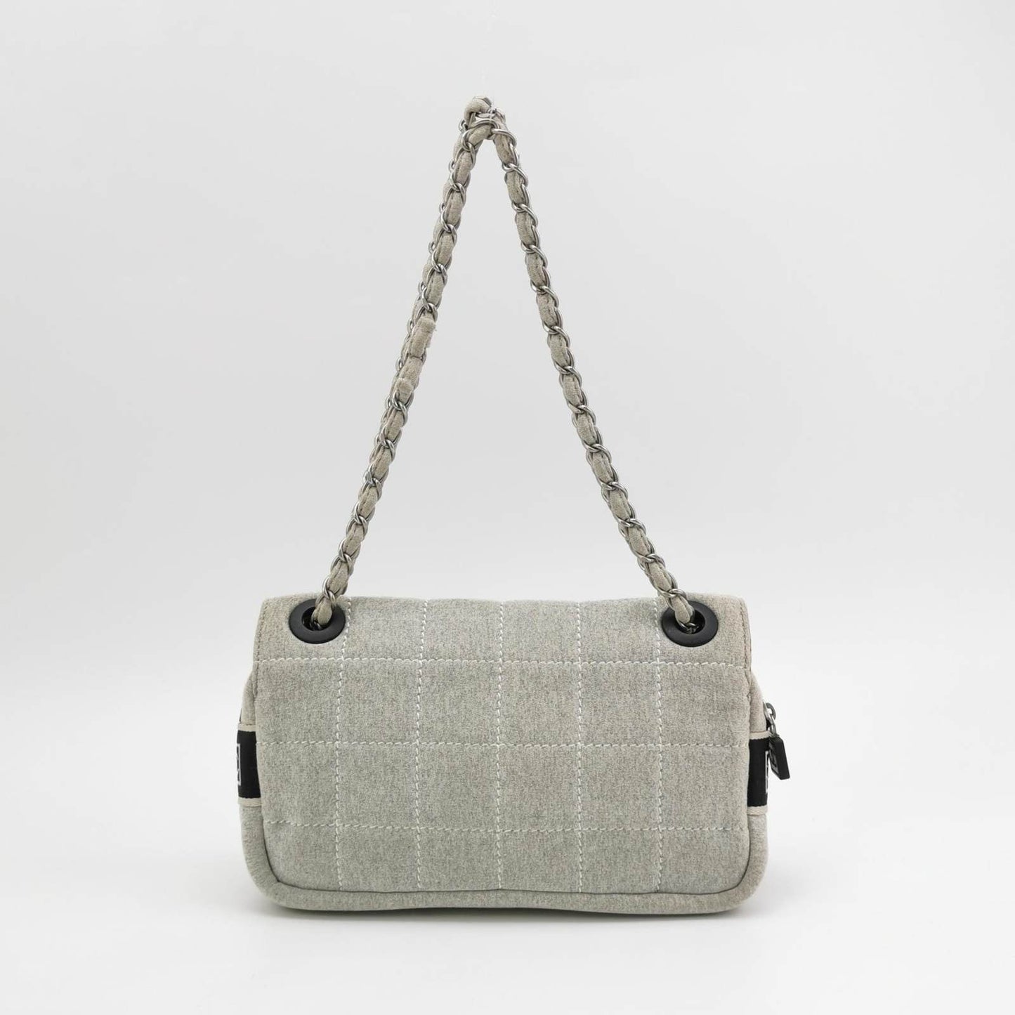 Chanel Classic Flap 2005 Medium Grey Cloth
