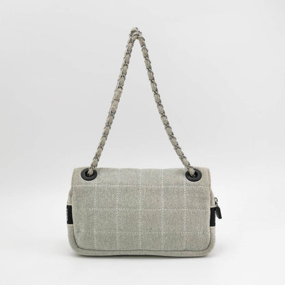 Chanel Classic Flap 2005 Medium Grey Cloth