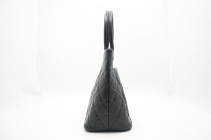 Chanel Medaillon Tote in Black Caviar Leather