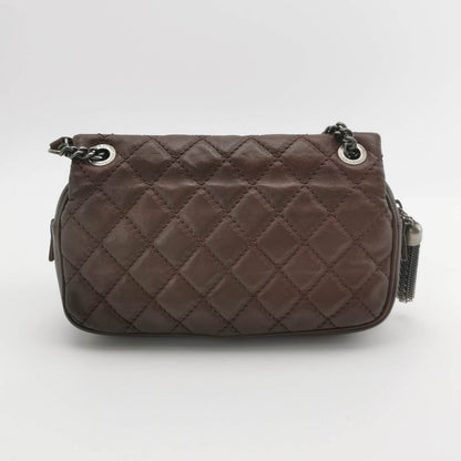 Chanel 2013 Paris-Edinburgh Medium Burgundy Flap Shoulder Bag