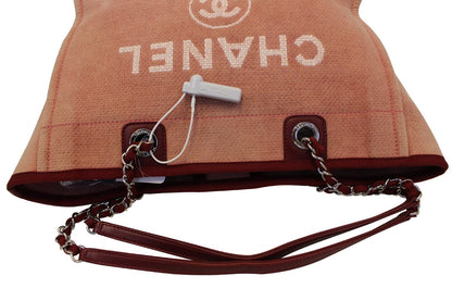 CHANEL Light Pink Canvas Deauville Medium Tote Bag