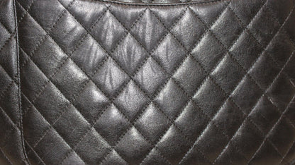 CHANEL Black CalfSkin Leather Large Cambon Tote Bag