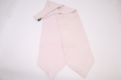 Chanel 'Snowflakes and Stars' Scarf Tie in Pink Silk