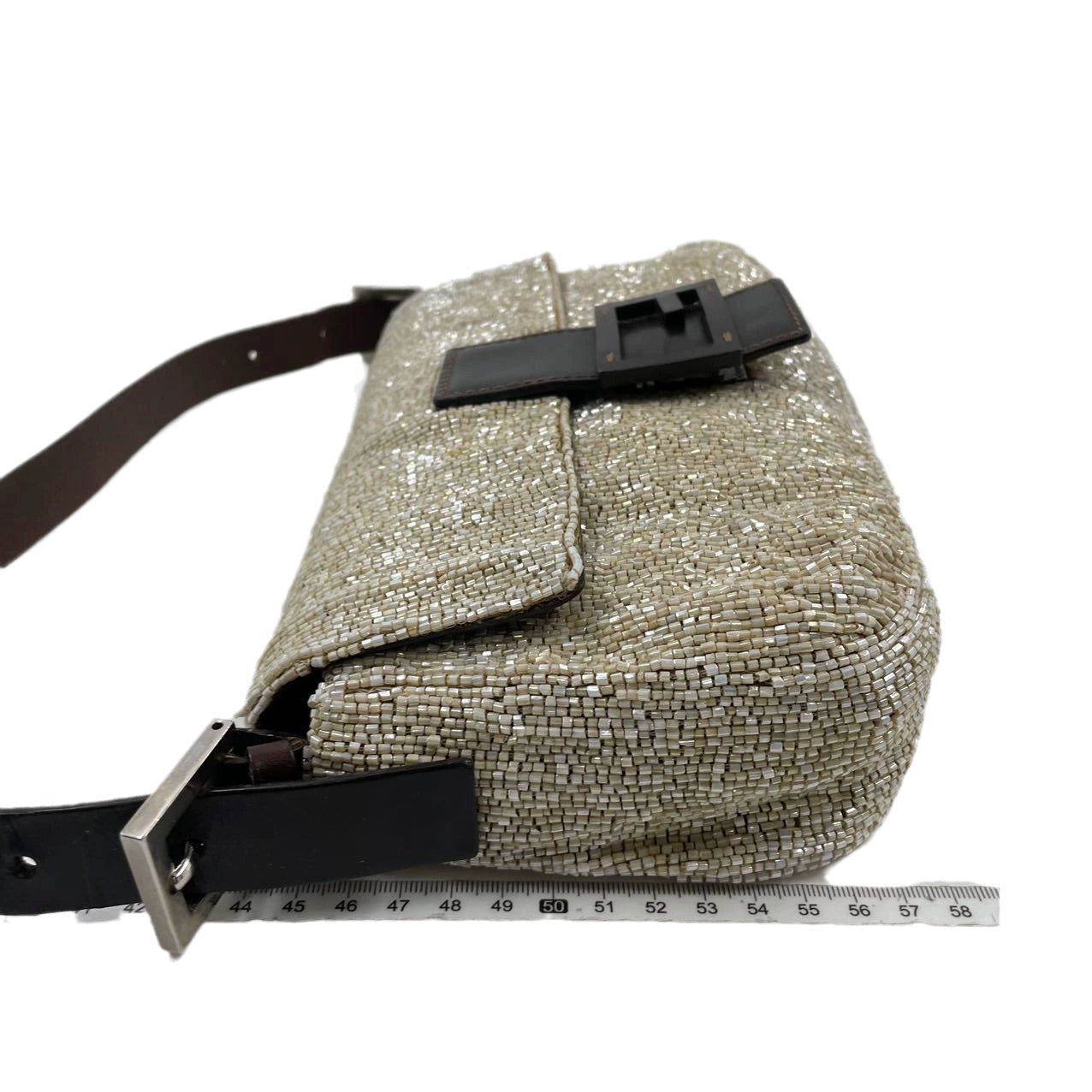 Fendi Baguette Shoulder bag with Beige Beads