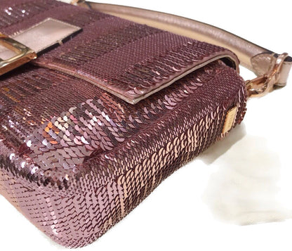 Fendi Baguette Pink Glitter sequins Never Worn