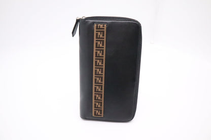 Fendi Long Wallet in Black Leather