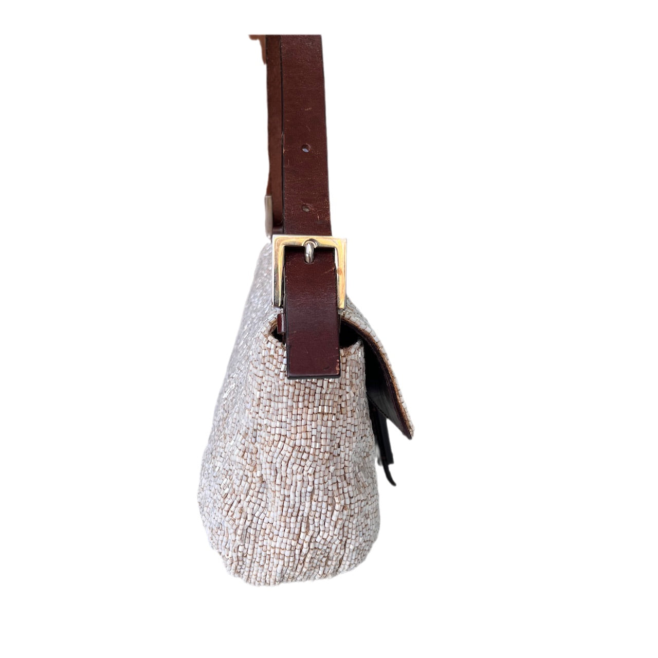 Fendi Baguette Shoulder bag with Cream Beads