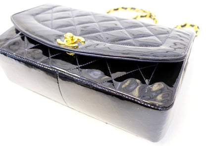 CHANEL Enamel Matelasse Chain CC Logo Black Shoulder Bag - Sale