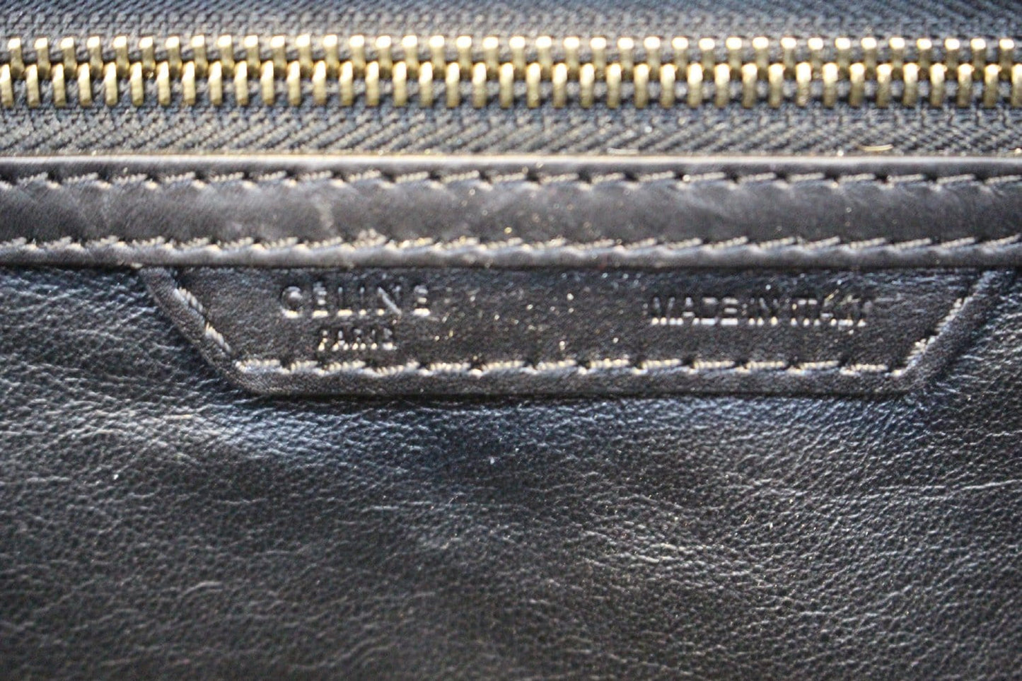 CELINE Calfskin Pony Hair Mini Luggage Tote Bag